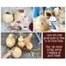 This shows the different stages of several unfinished dried gourds with the seeds being cleaned out of the middle. One gourd is being carved